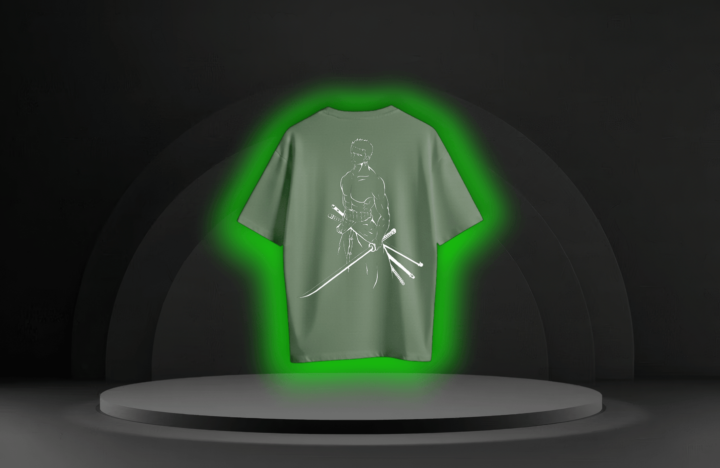 Moss Head [ONE PIECE] Oversized Tee Available in Green/Blue/Black - RadAnime