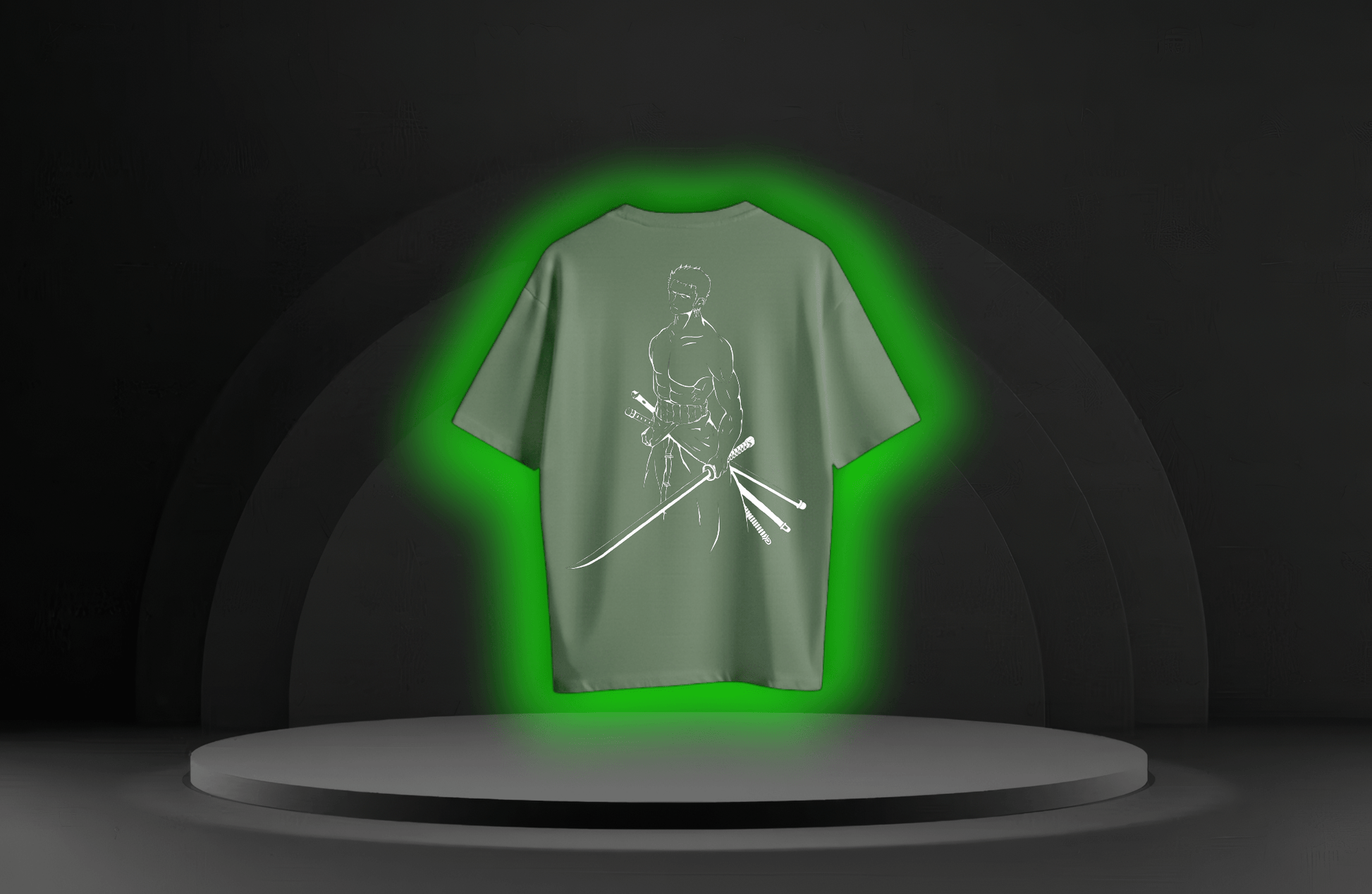 Moss Head [ONE PIECE] Oversized Tee Available in Green/Blue/Black - RadAnime