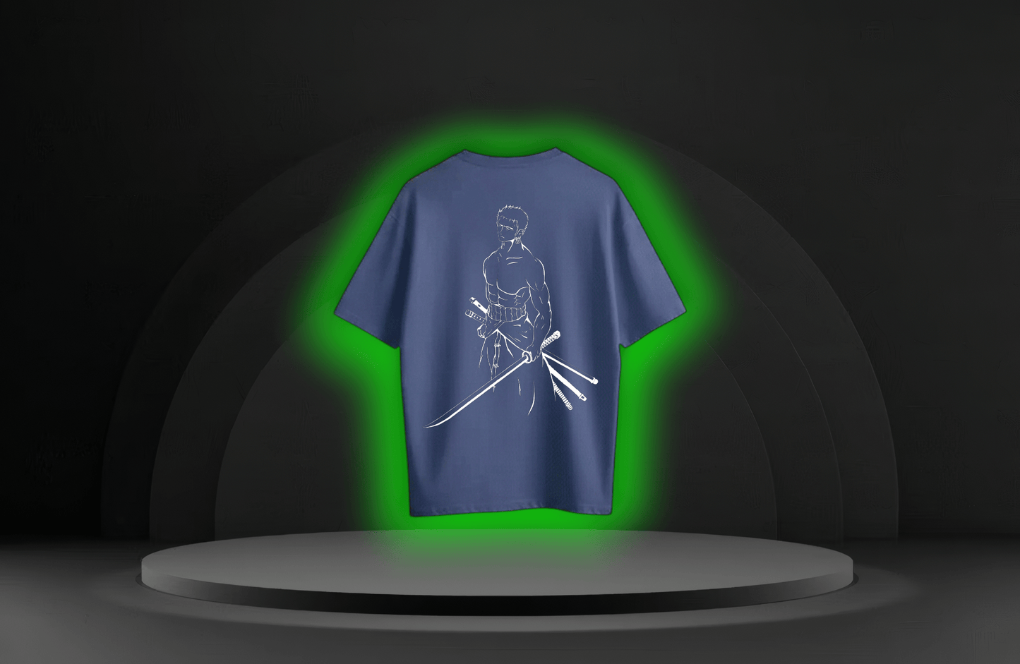 Moss Head [ONE PIECE] Oversized Tee Available in Green/Blue/Black - RadAnime