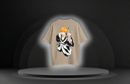 Soul Reaper [BLEACH] Oversized Tee Available in Black/Beige/Grey - RadAnime