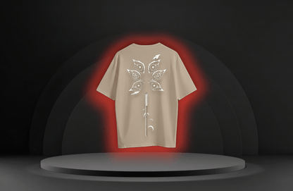 The Jealous Tsugikuni [DEMON SLAYER] oversized Tee Beige/Black - RadAnime