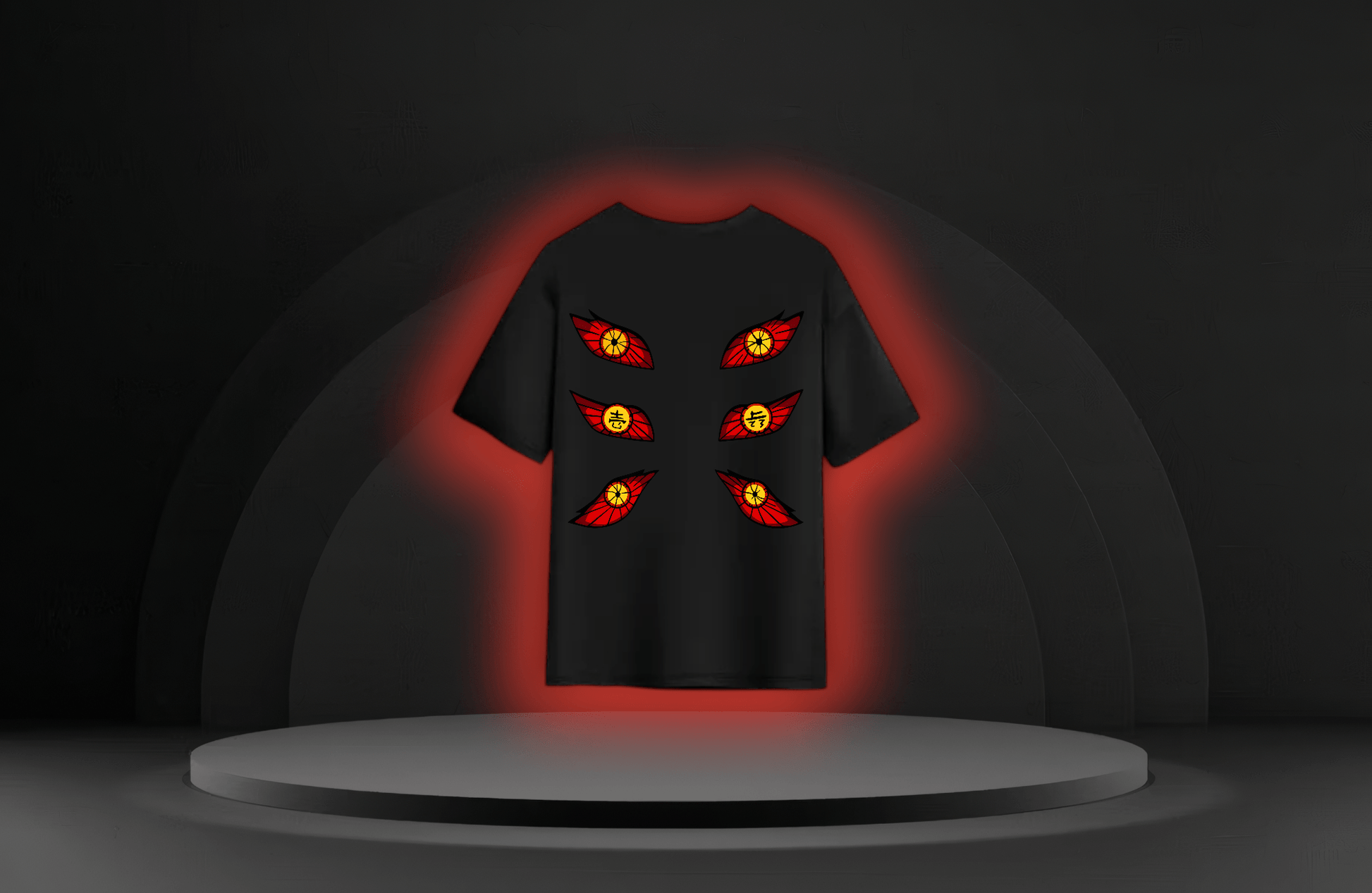 Upper One's Wrath [DEMON SLAYER] Oversized Tee Black/White - RadAnime