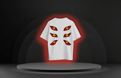 Upper One's Wrath [DEMON SLAYER] Oversized Tee Black/White - RadAnime