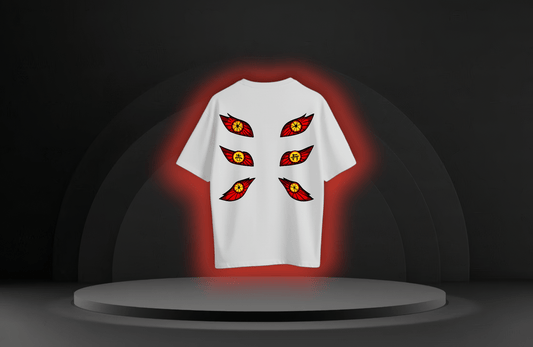 Upper One's Wrath [DEMON SLAYER] Oversized Tee Black/White - RadAnime